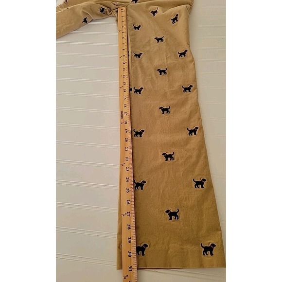 Lilly Pulitzer Women's Vintage Corduroy Dog Print Flare Pant SIZE 2, COTTON BLEN - Picture 4 of 9
